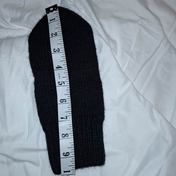 Handmade Black Knit Mittens - Picture 4 of 5